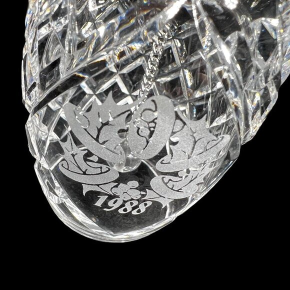 Vtg Waterford Cut Crystal Bell 1988 12 Days of Christmas Five Golden Rings BOX - Picture 5 of 11
